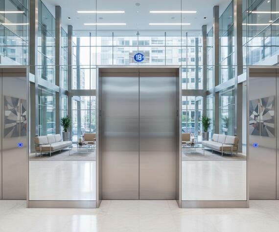 Elevador de passageiros instalado em ambiente interno